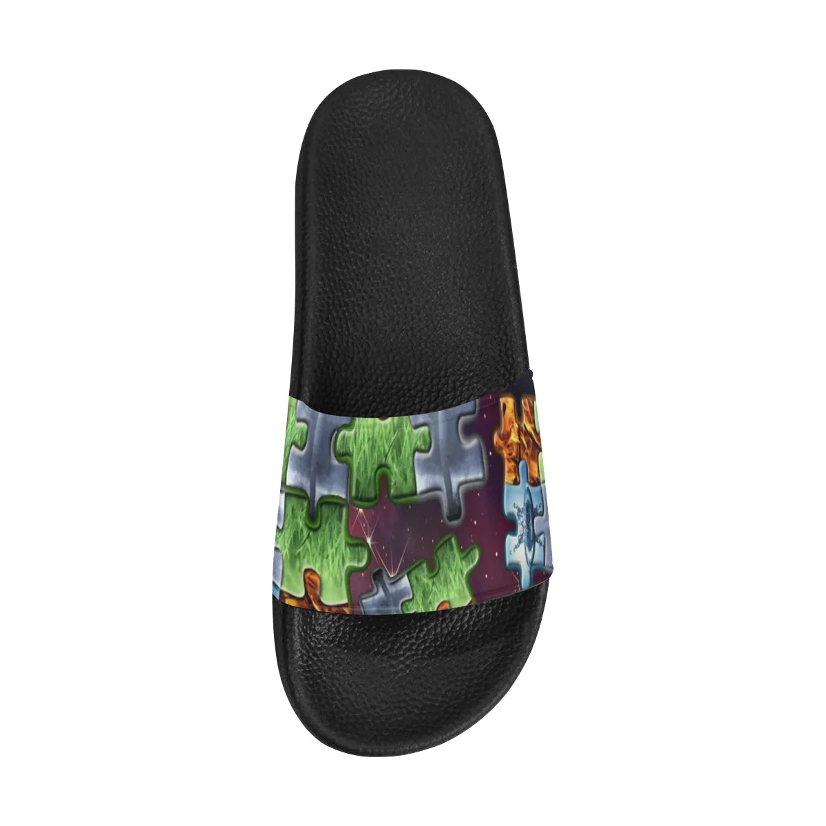 4 elements puzzle Men's Slide Sandals