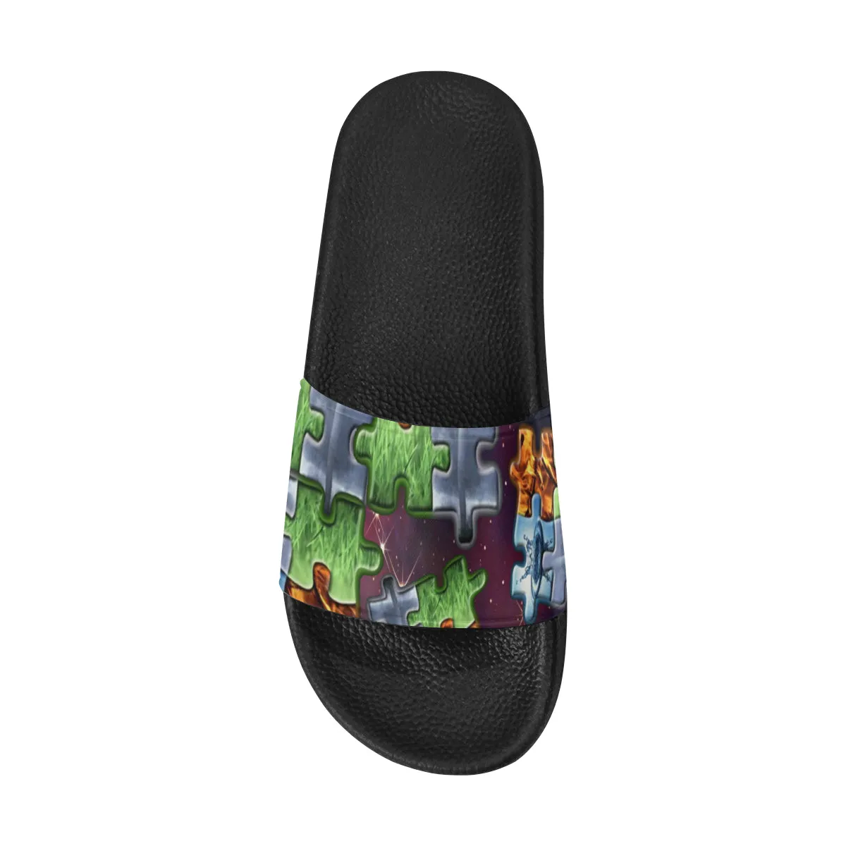 4 elements puzzle Men's Slide Sandals