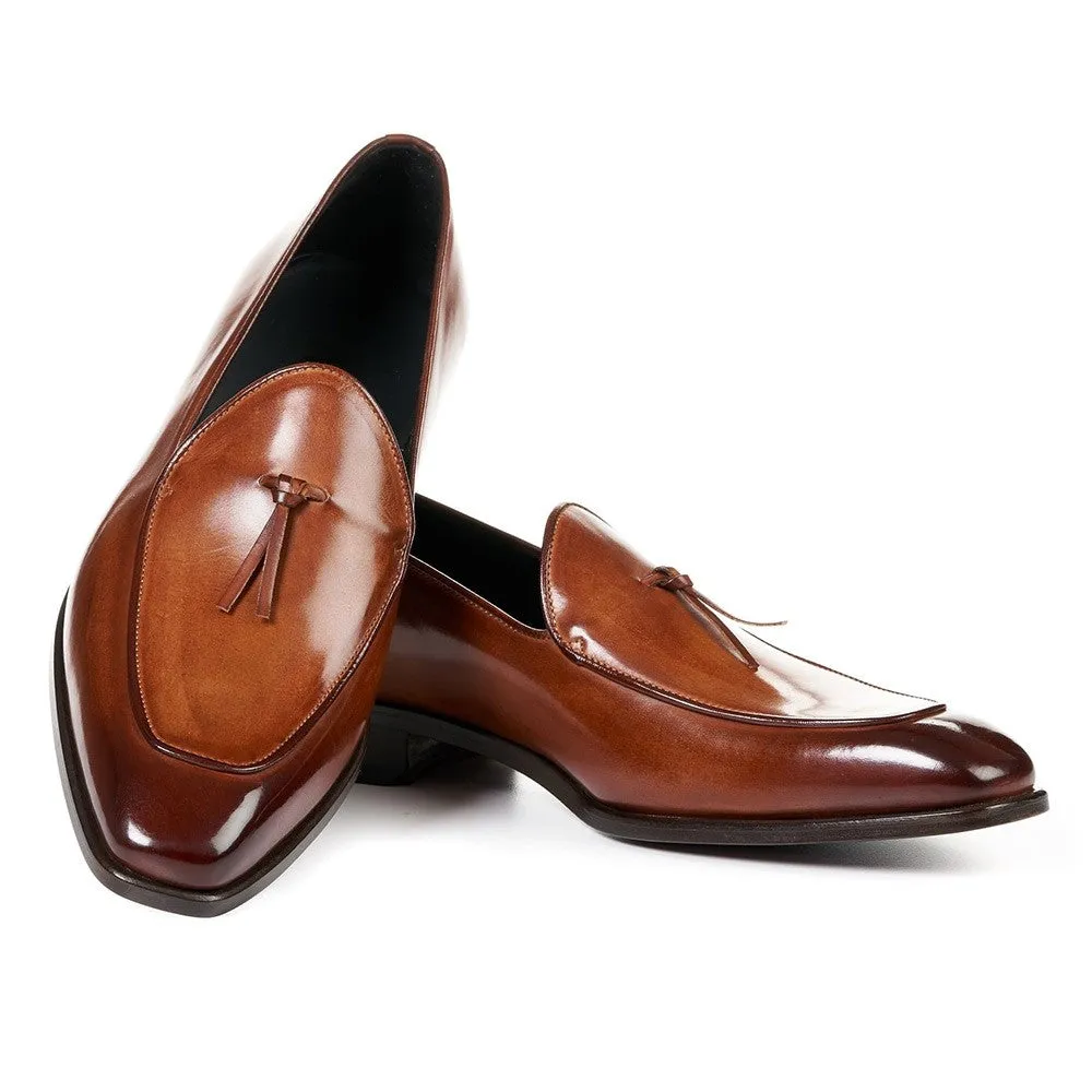 6 CM/2.36 Inches CMR CHAMARIPA Handcrafted Height Increasing Shoes Brown Leather Loafers for a Subtle