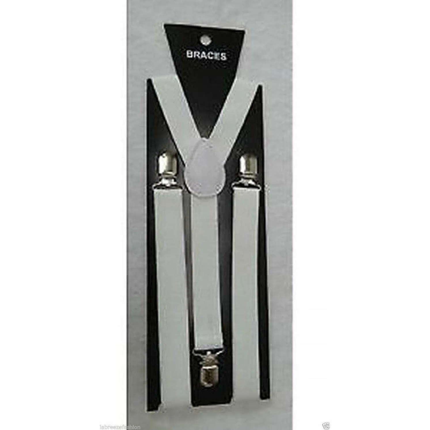 Adjustable Braces Mens Womens Unisex Plain Trouser Suspenders Elastic Clip On