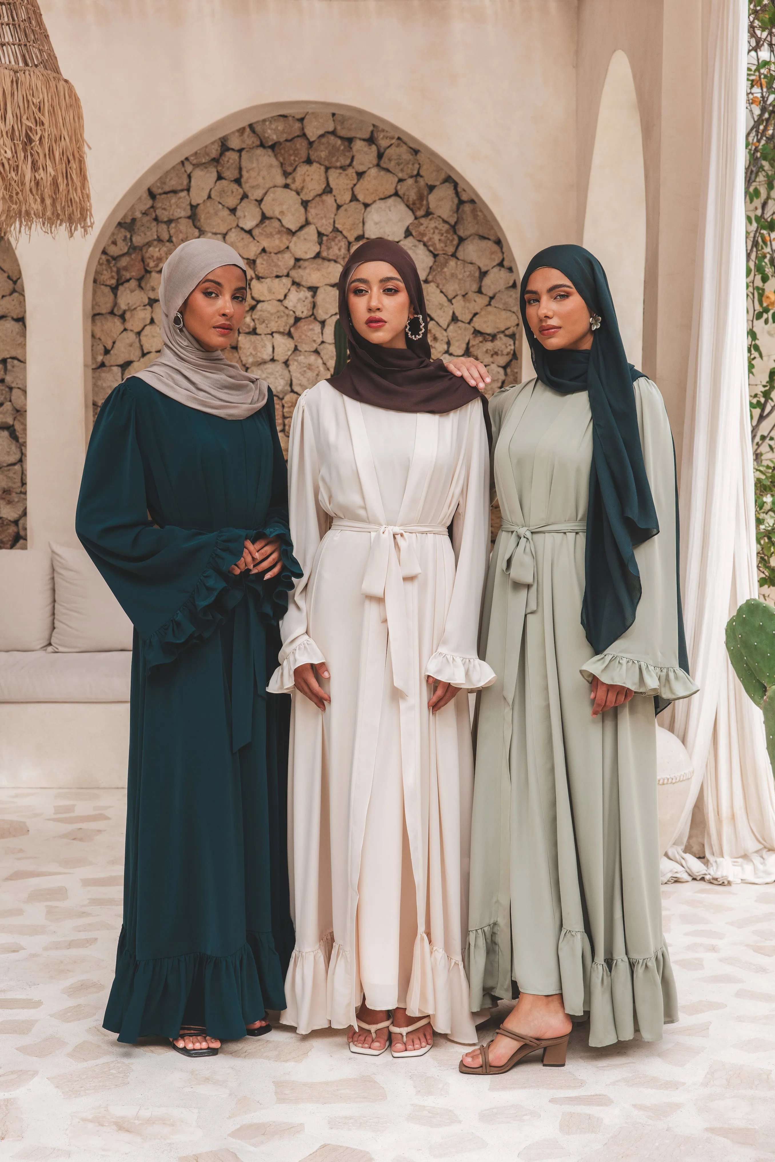 Ayah Abaya Set - Deep Green