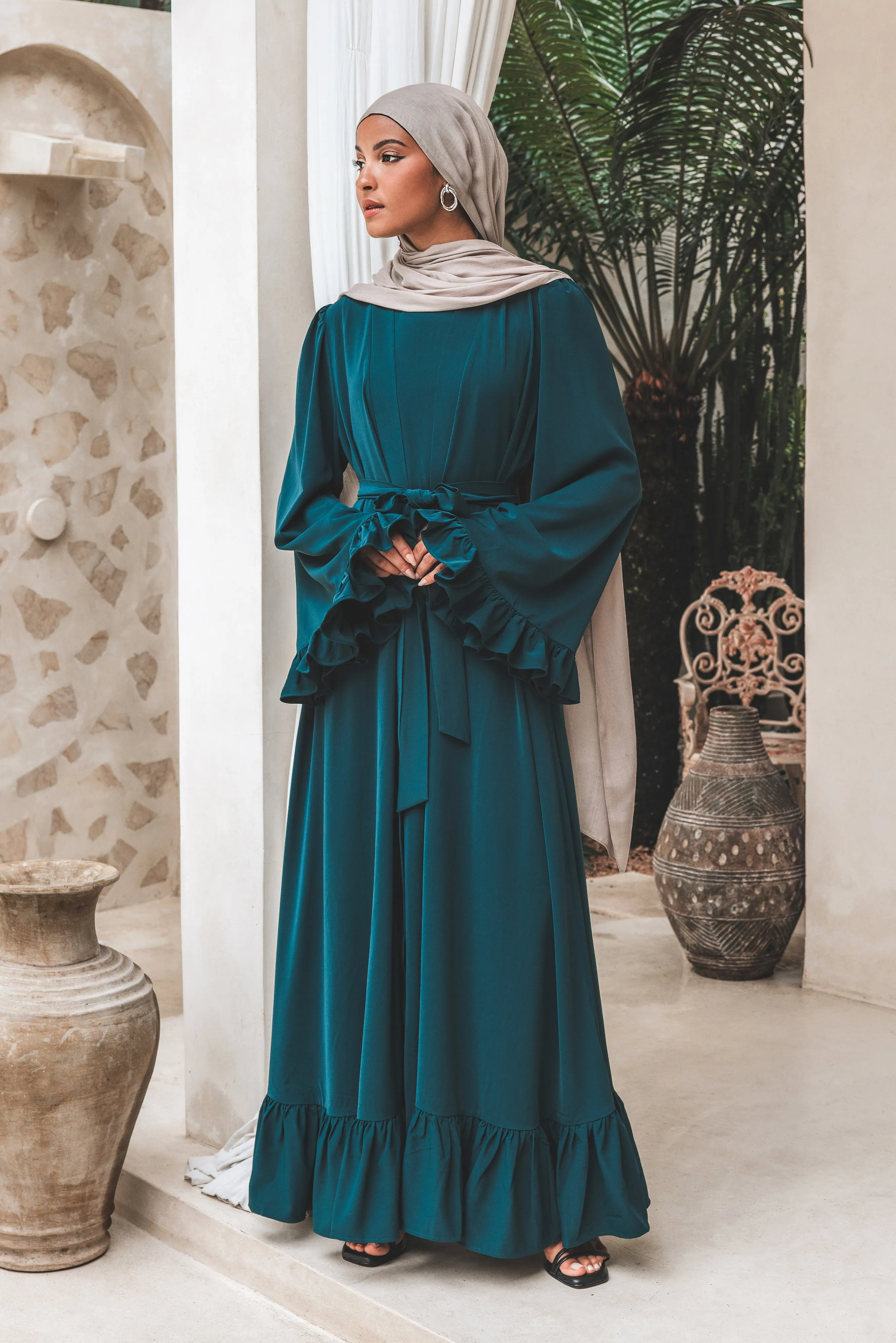 Ayah Abaya Set - Deep Green