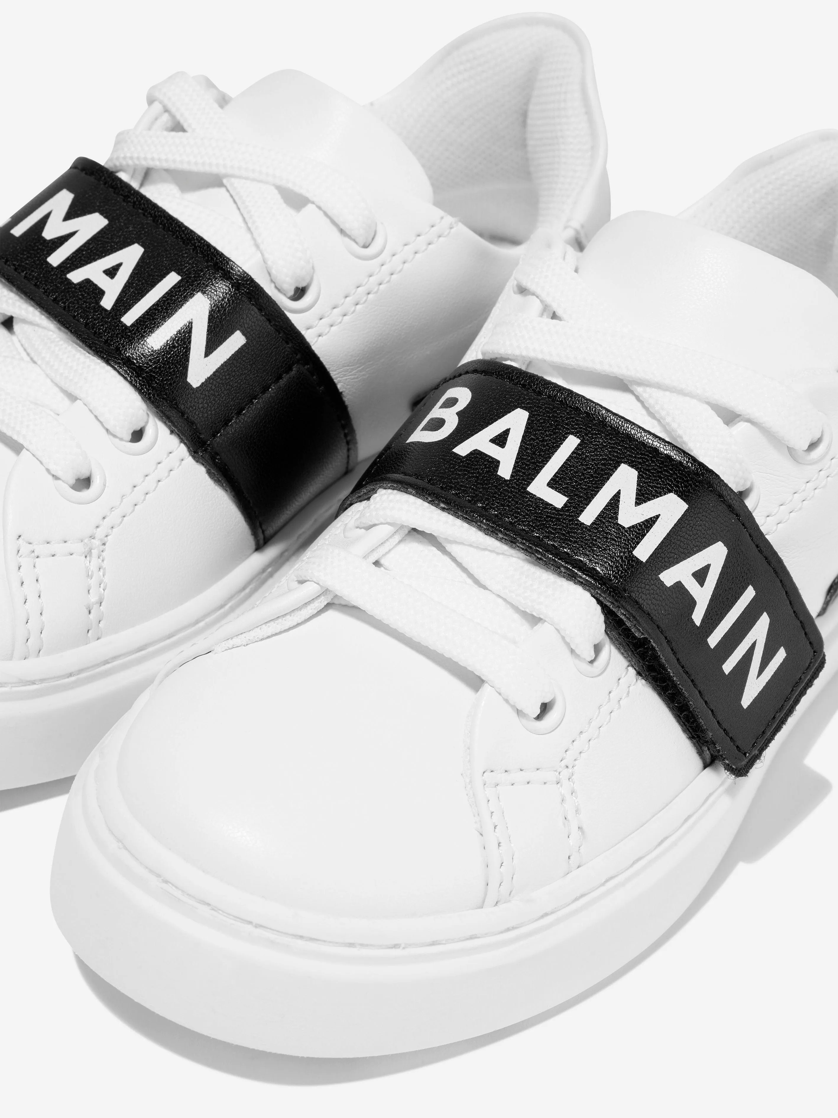 Balmain Boys Logo Trainers in White