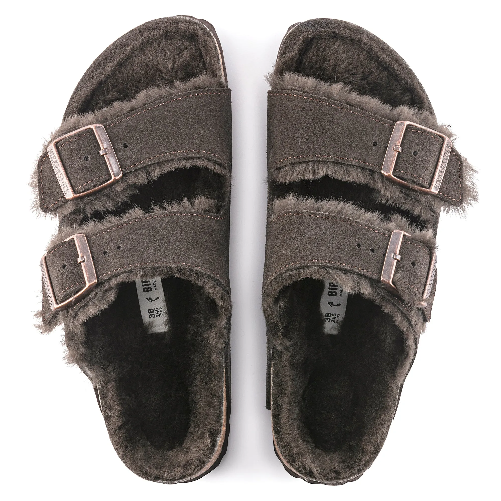 Birkenstock Arizona Shearling Suede Leather Unisex