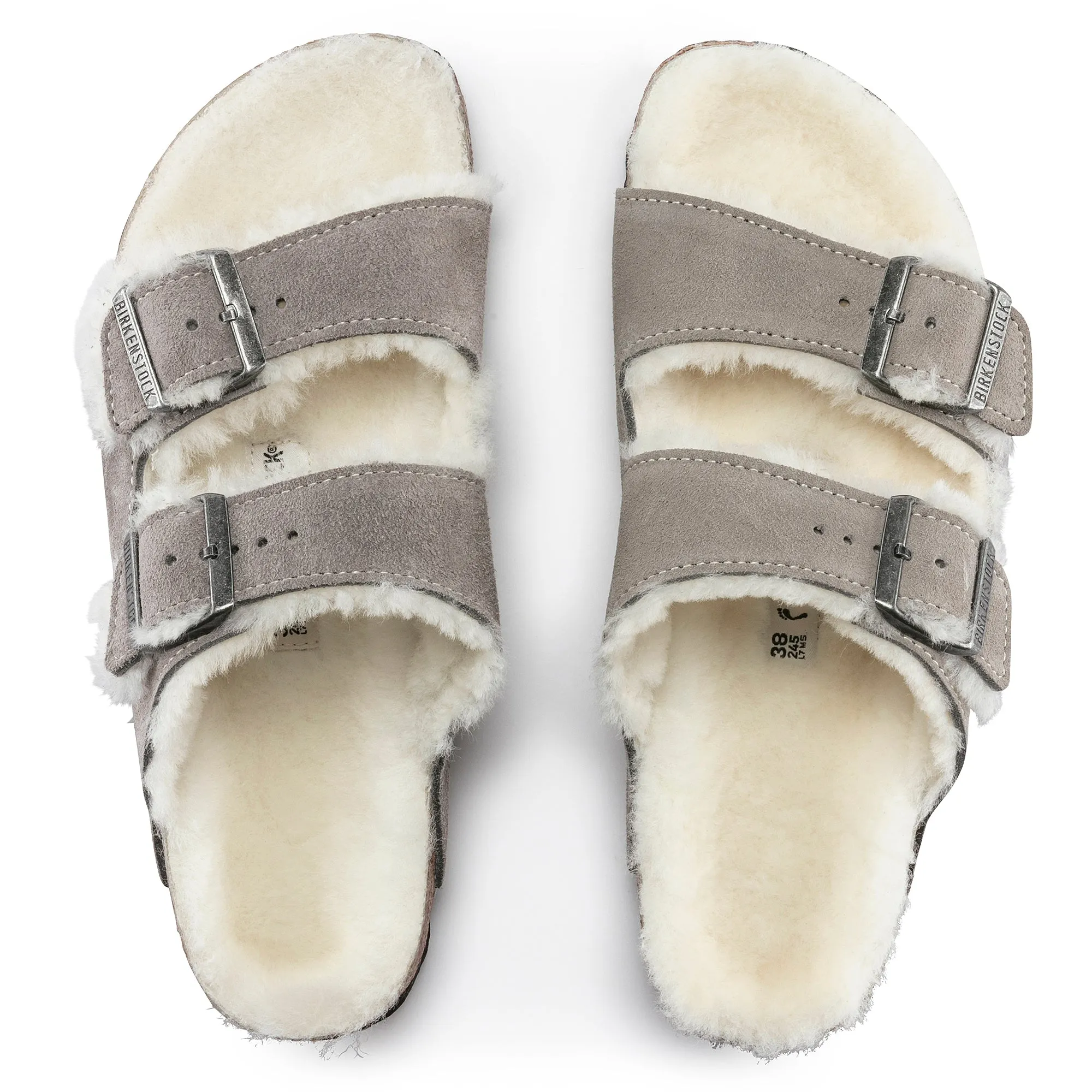 Birkenstock Arizona Shearling Suede Leather Unisex