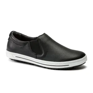 Birkenstock QO400 Slip On Safety Shoe (Unisex) - Black Leather