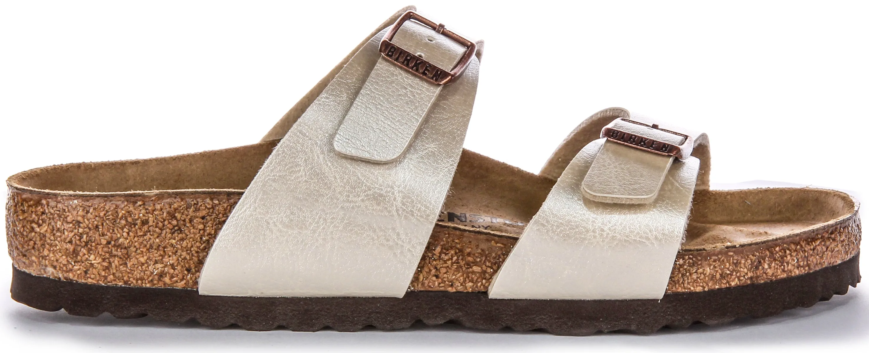 Birkenstock Sydney Bs In Pearl White | Regular Fit