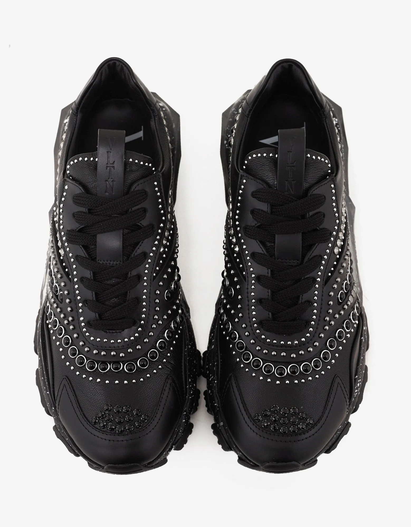 Black Embellished Bounce Trainers