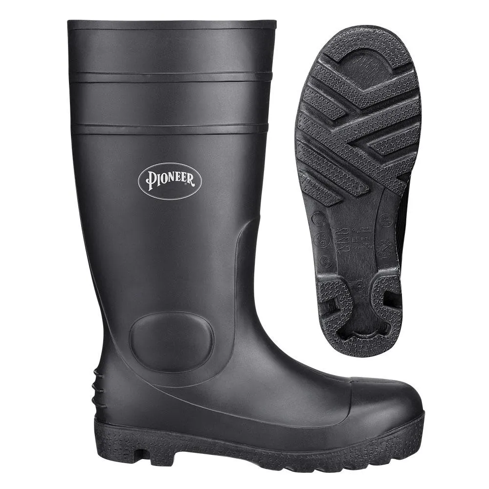 Boots - Pioneer Black PVC Boots, 1011