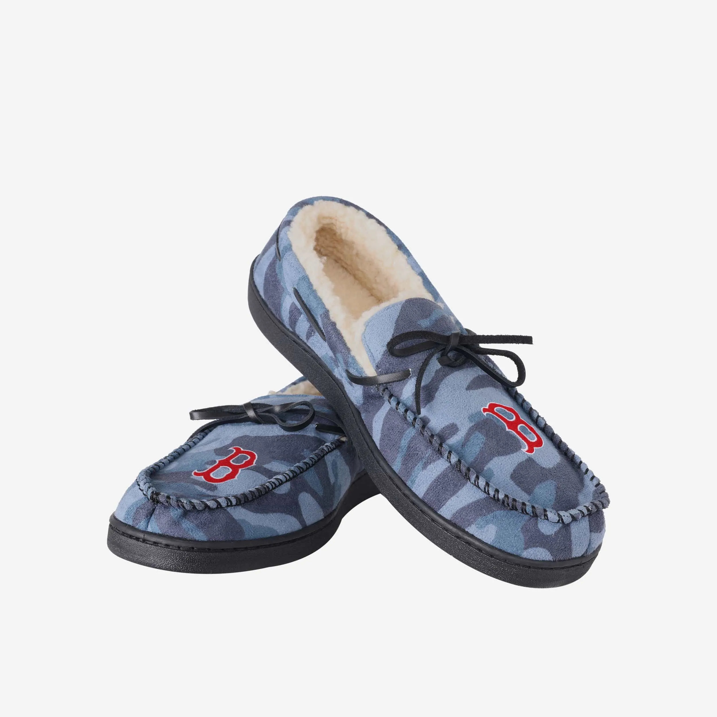 Boston Red Sox Printed Camo Moccasin Slipper