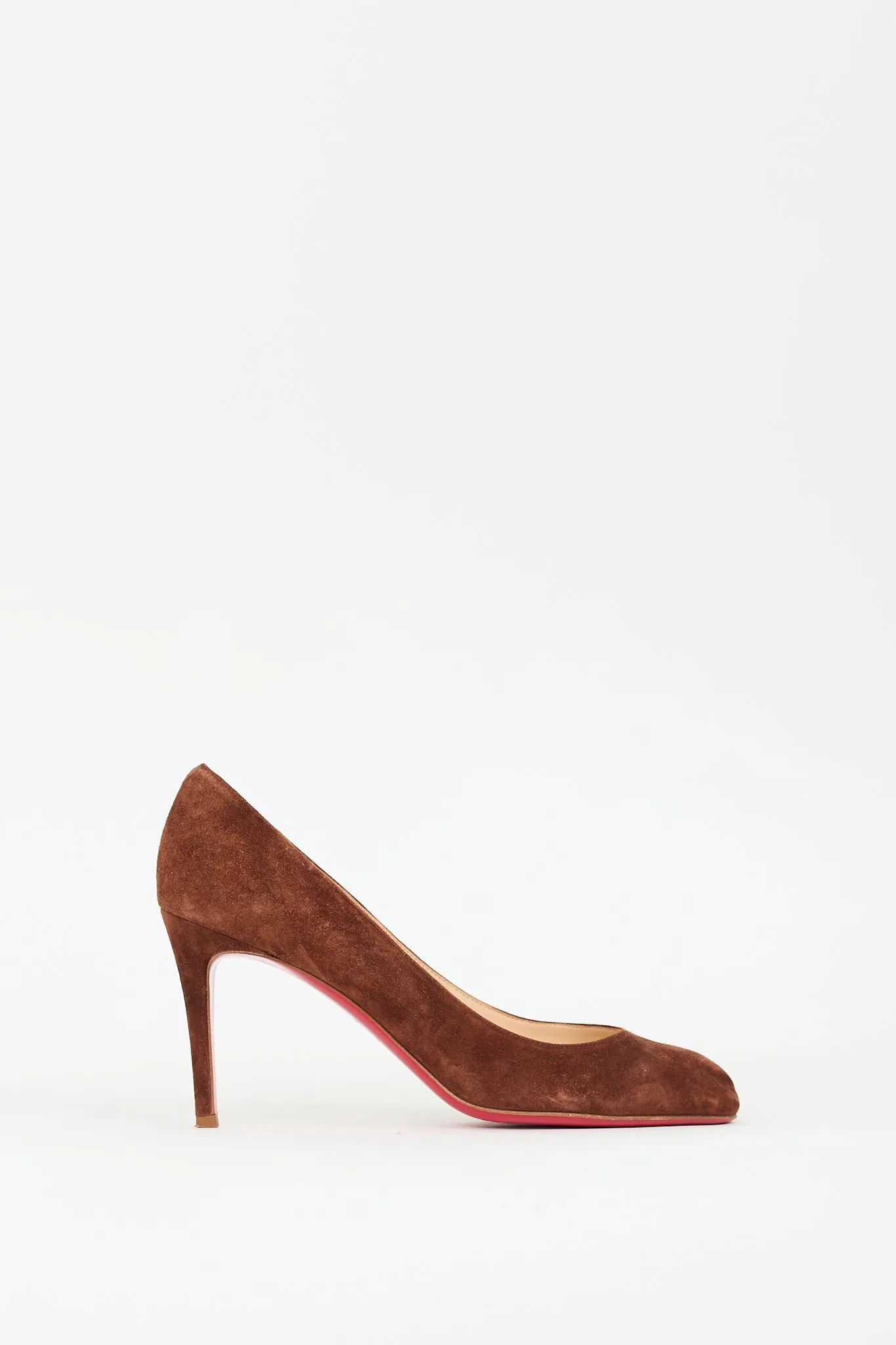 Brown Suede Simple Pump