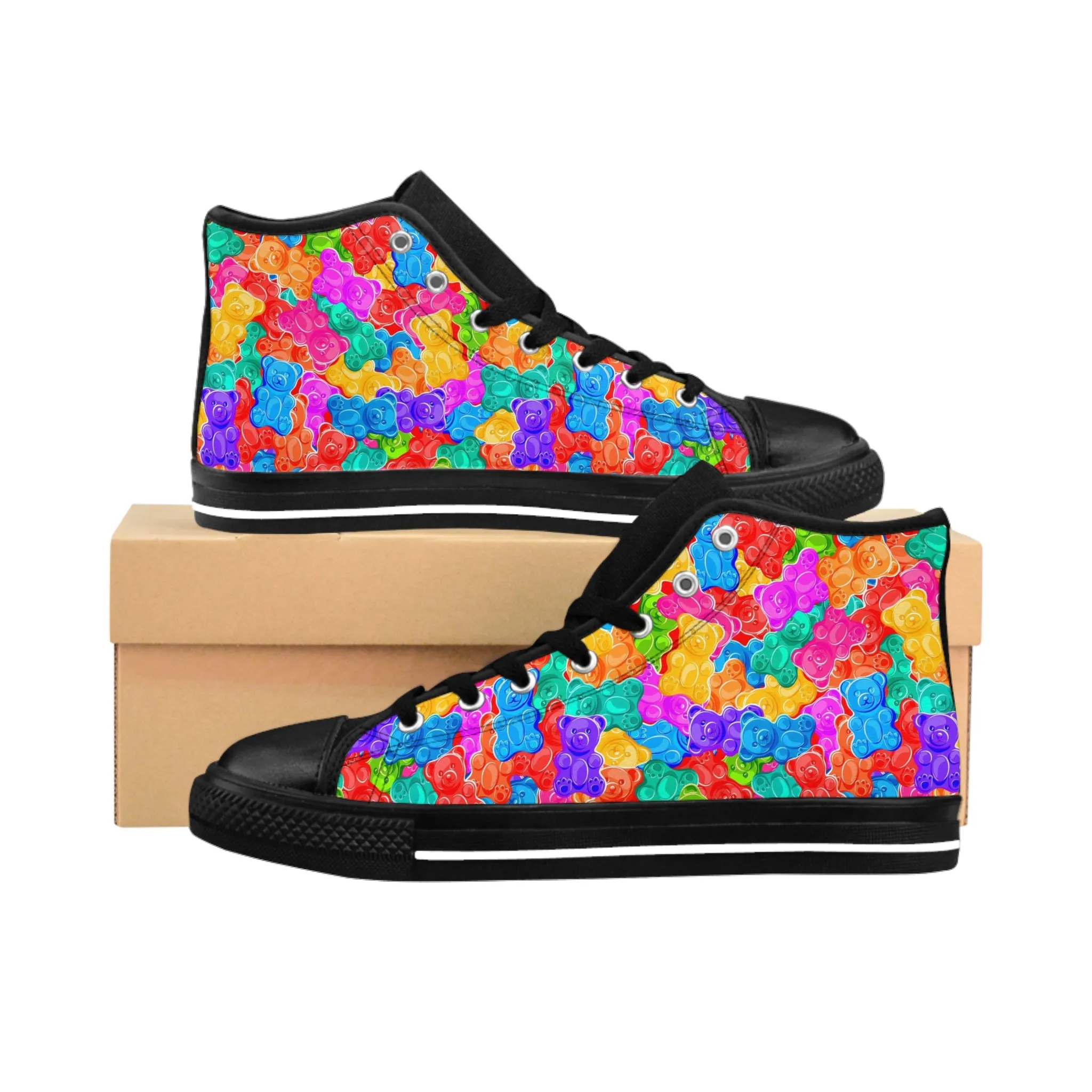 Colorful Gummy Bears Women's Classic Sneakers