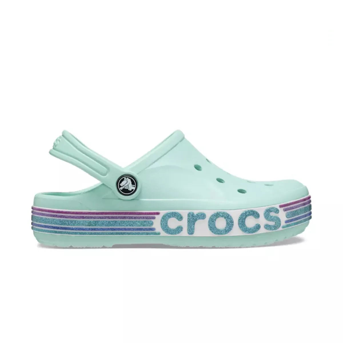 Crocs Bayaband Rainbow Glitter Clog Kids - BLU