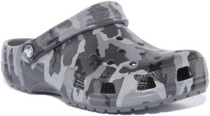 Crocs Classic Camo In Black Grey