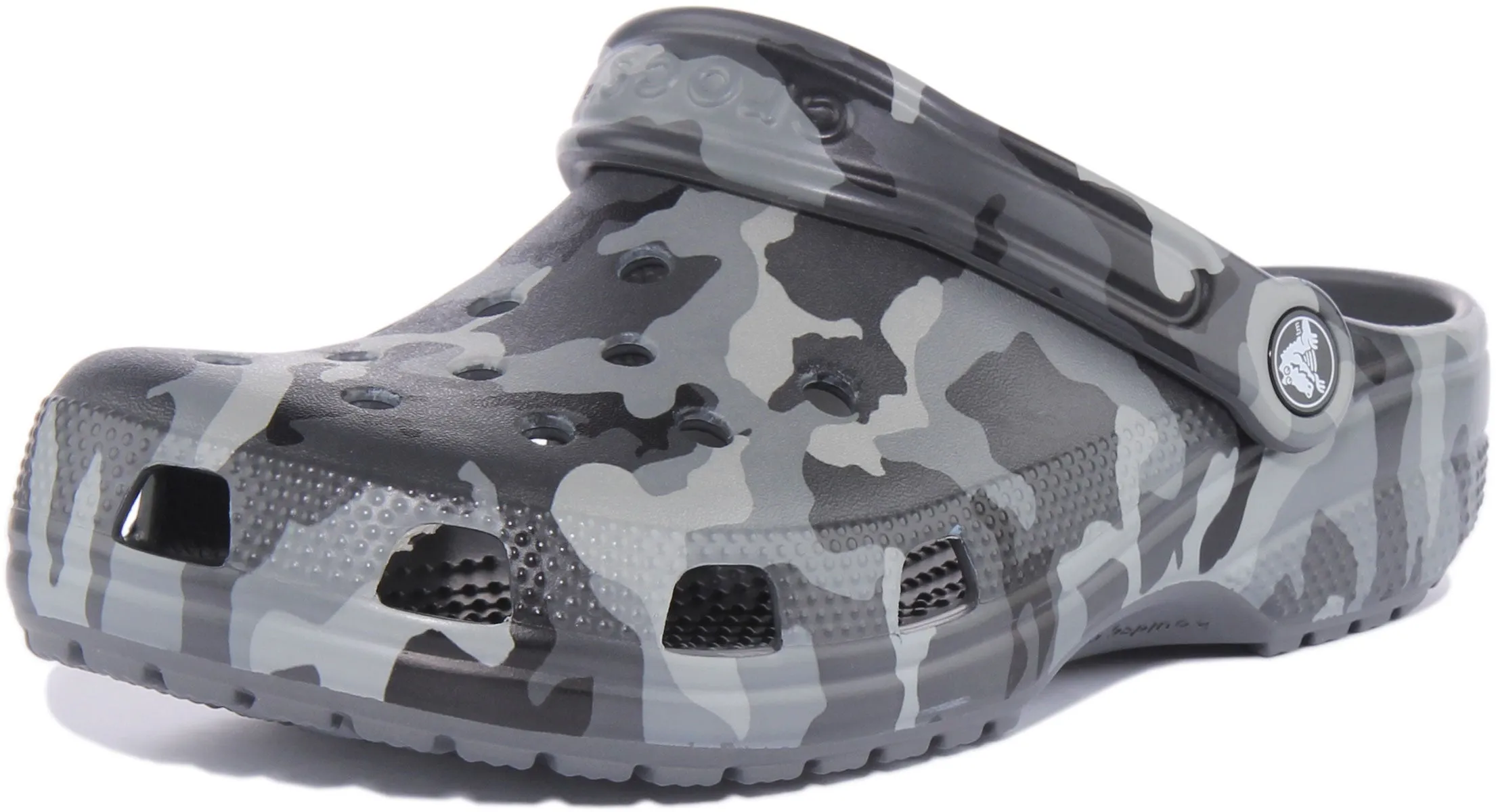 Crocs Classic Camo In Black Grey