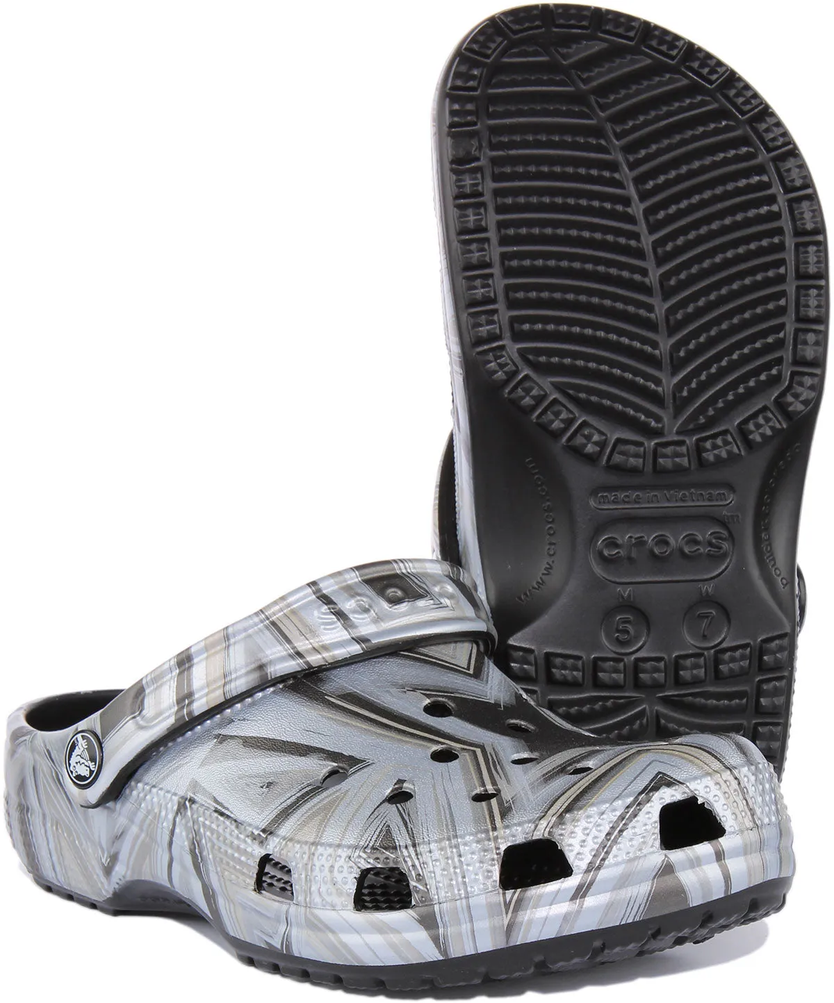 Crocs Classic Clog In Black Disco Print