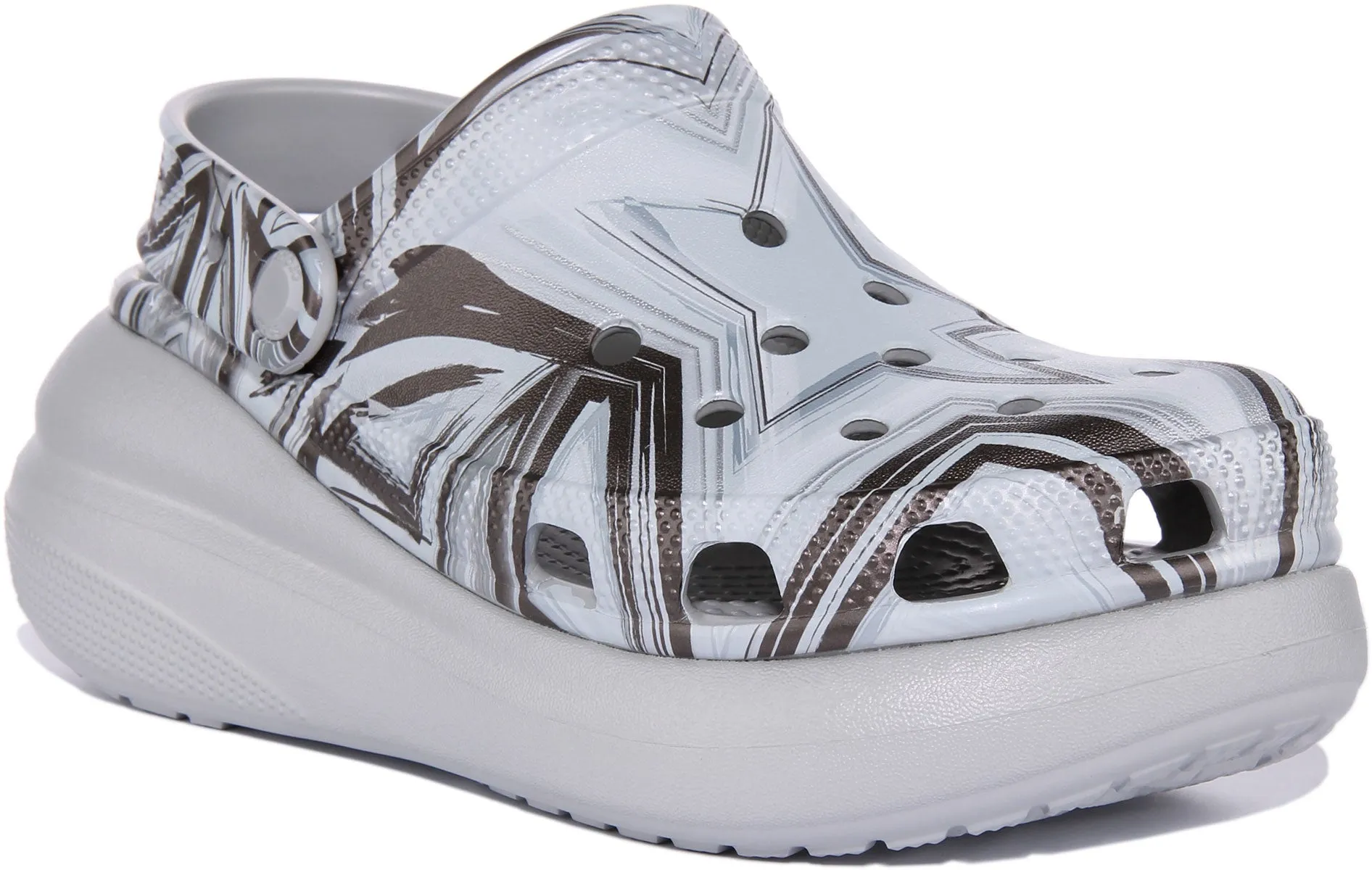 Crocs Classic Crush In Silver Squirls