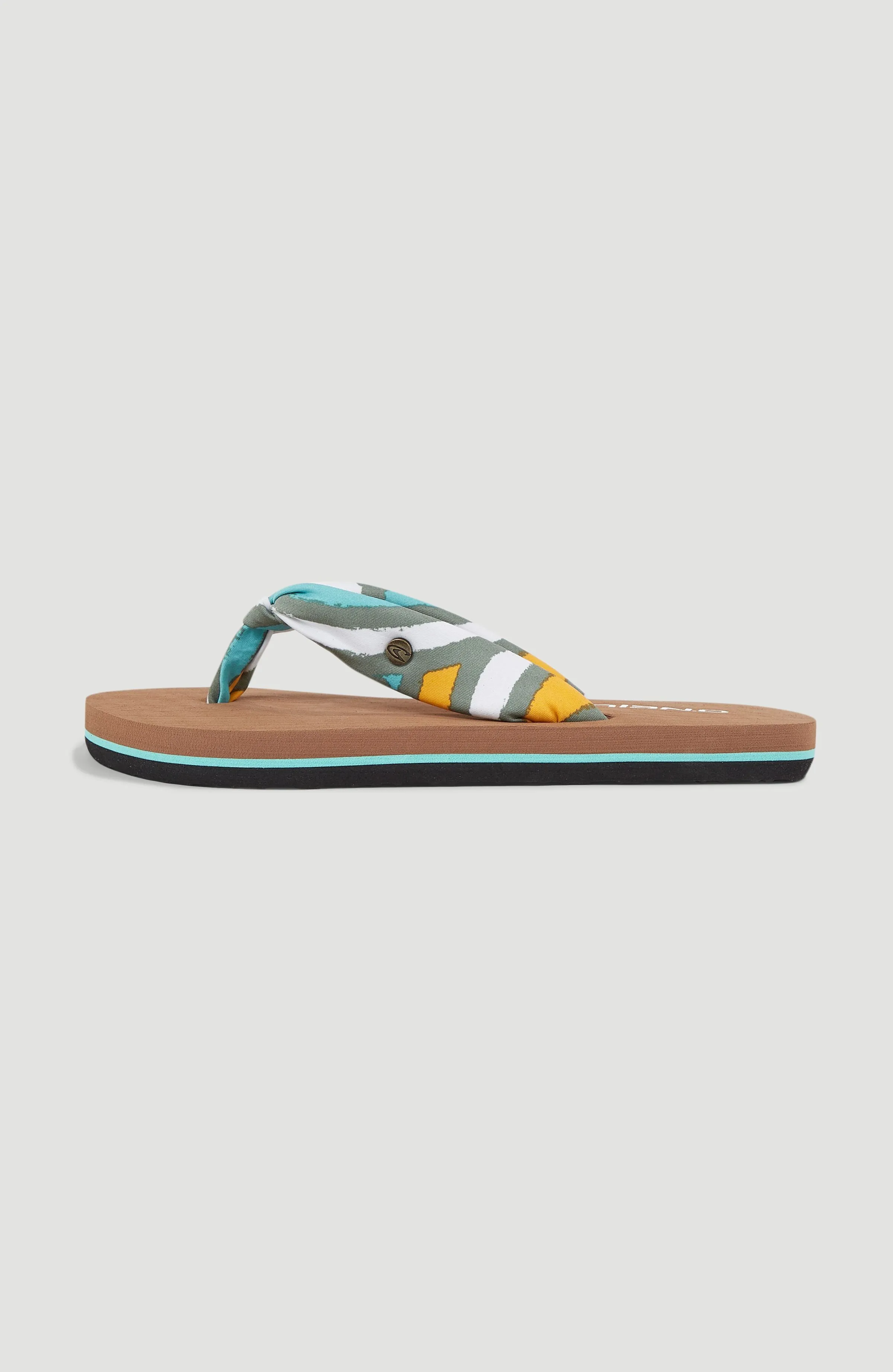 Ditsy Sun Sandals | Blue Rainbow Stripe