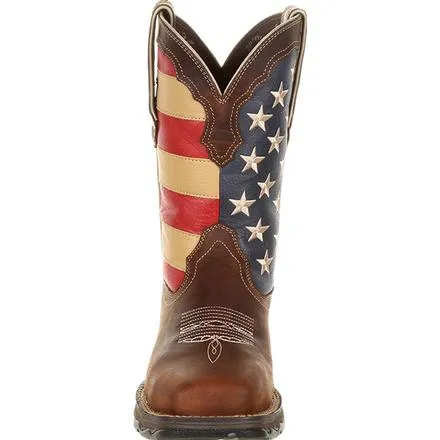 Durango Ladies Steel Toe Patriotic Flag Work Boots DRD0234