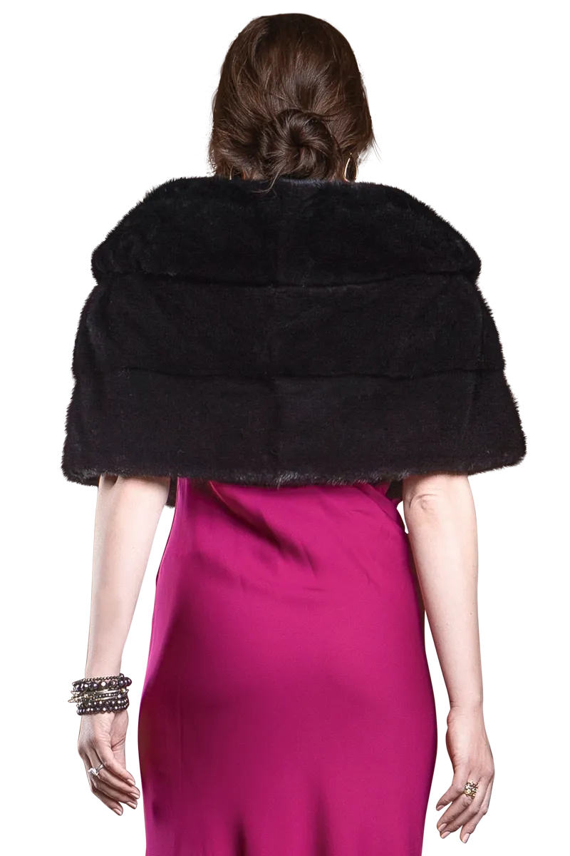 Elegant - Evening - Horizontal Mink Fur Cape