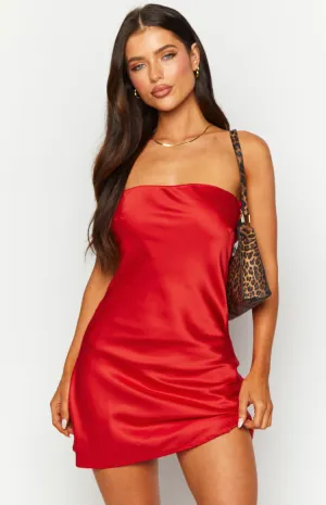 Ellie Red Strapless Mini Dress