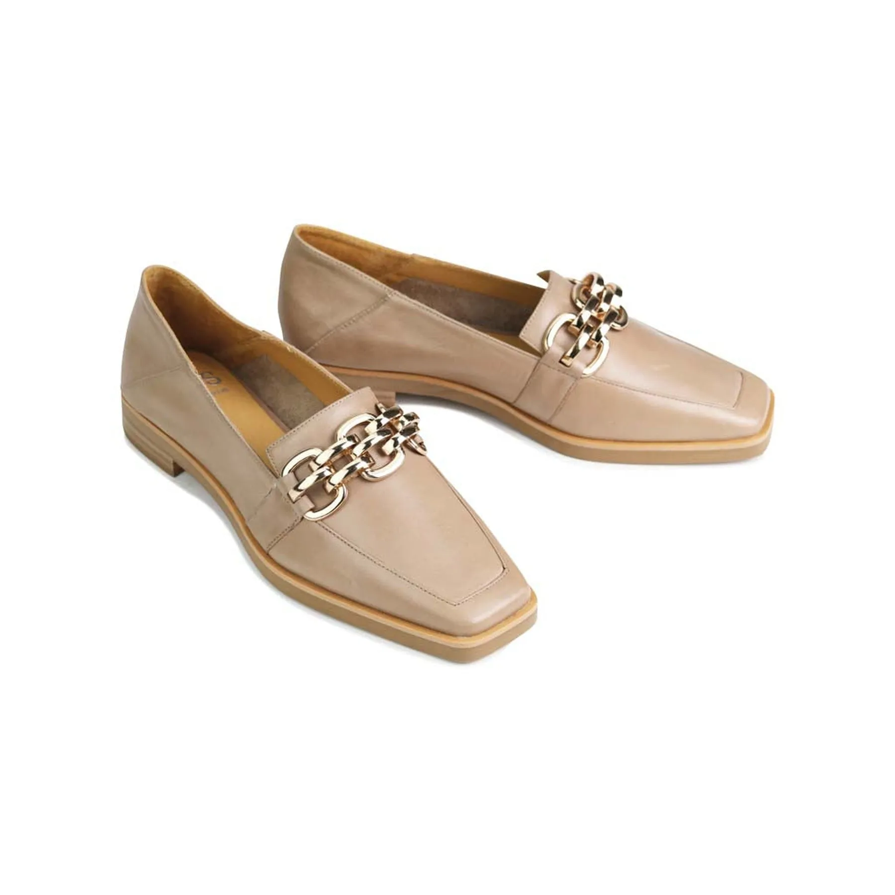 ESTELLE  LEATHER LOW HEEL LOAFERS