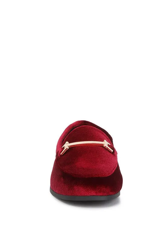 Evelio Horsebit Embellsihed Velvet Loafers