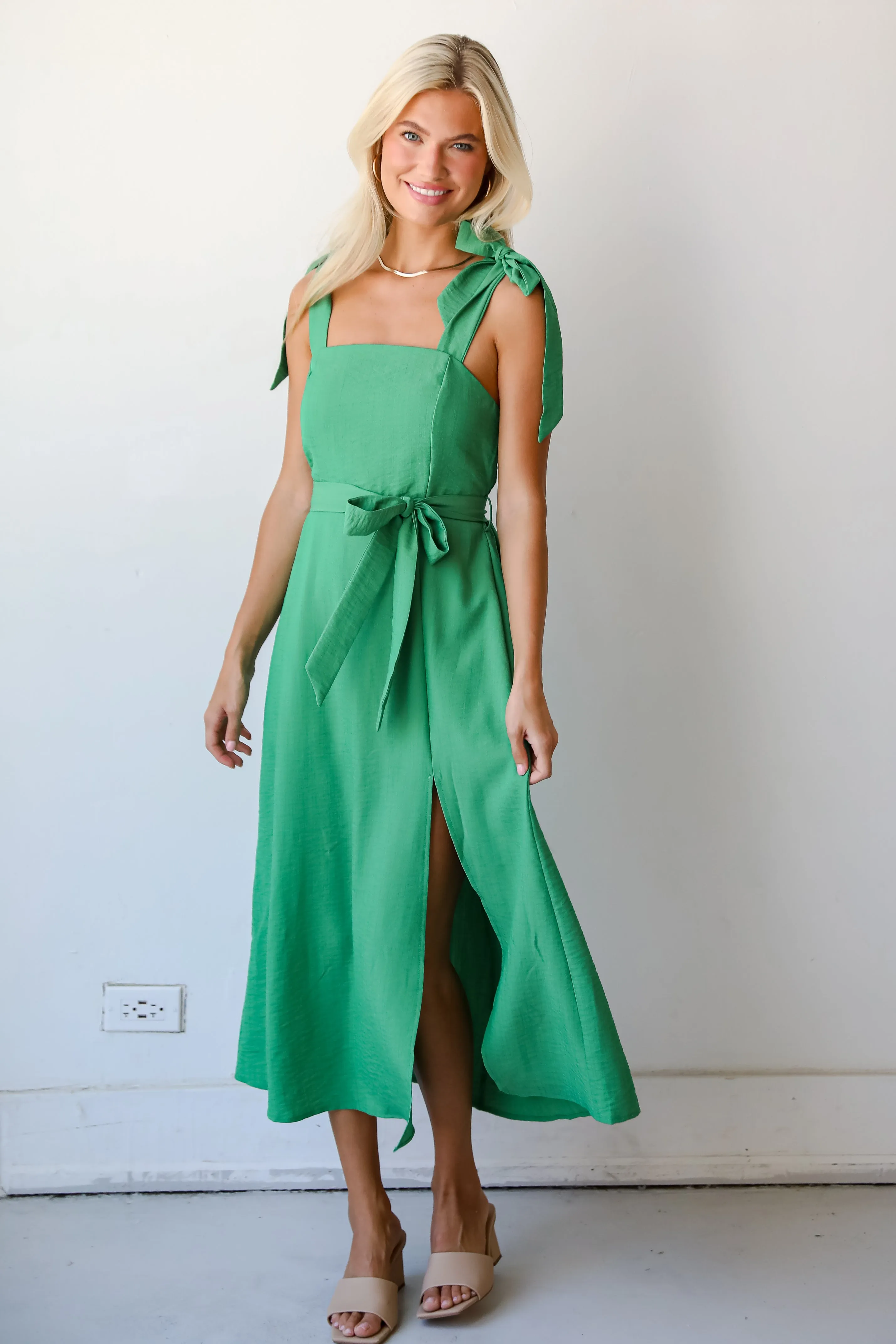 FINAL SALE - Iconic Ways Green Midi Dress