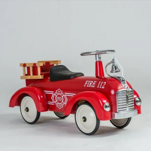 Goki Classic Ride On Metal Car - Fire Brigade