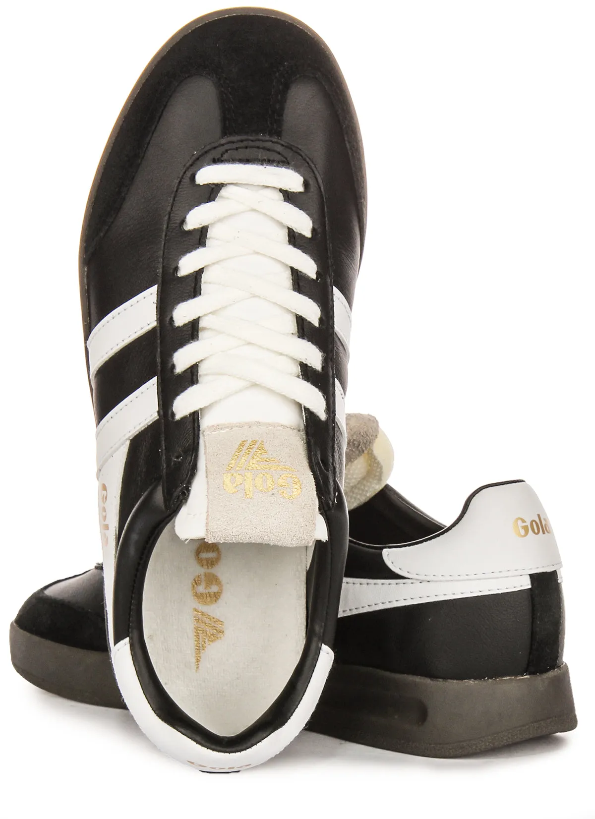 Gola Classics Cyclone Leather In Black White For Women