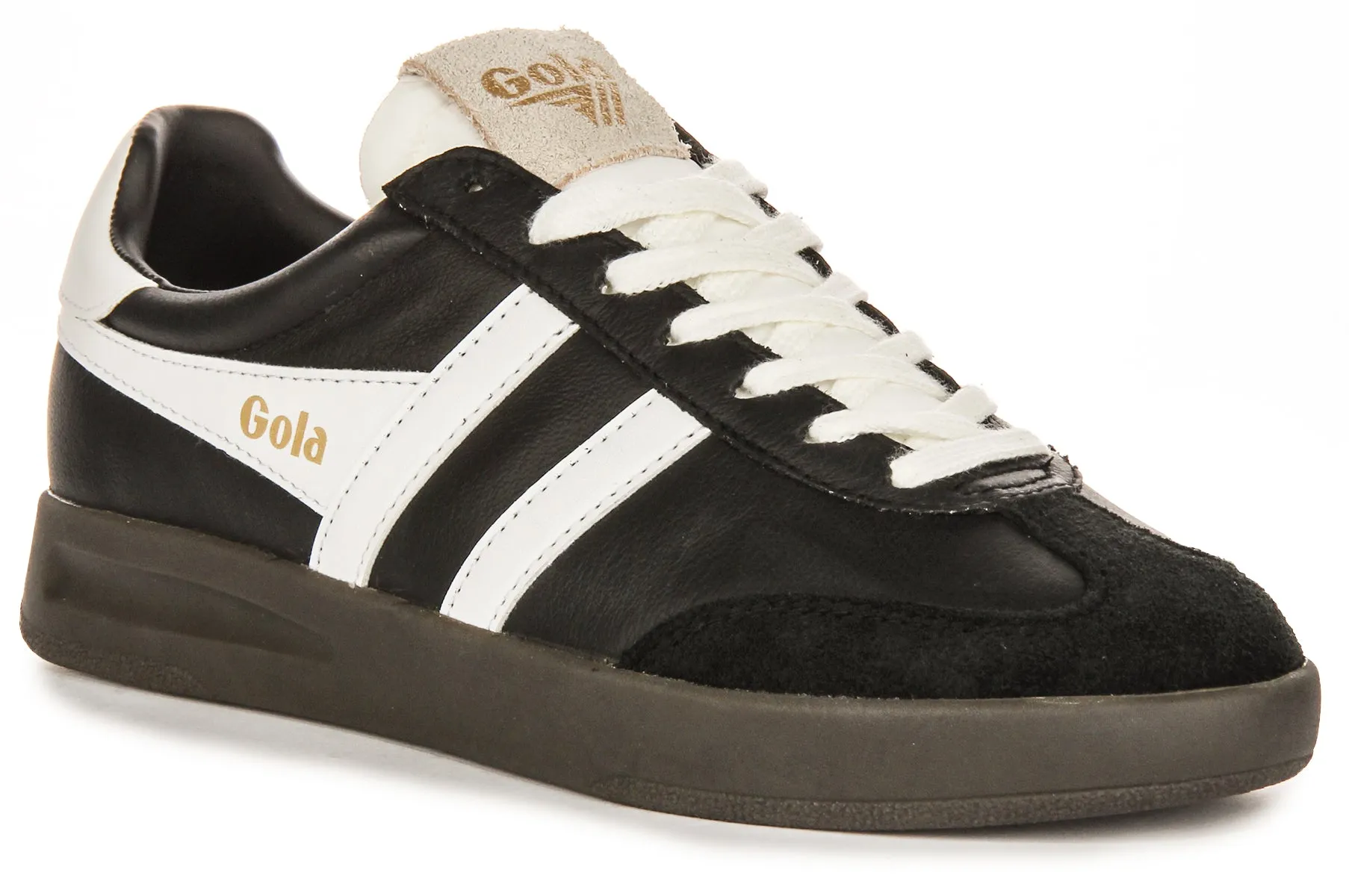 Gola Classics Cyclone Leather In Black White For Women