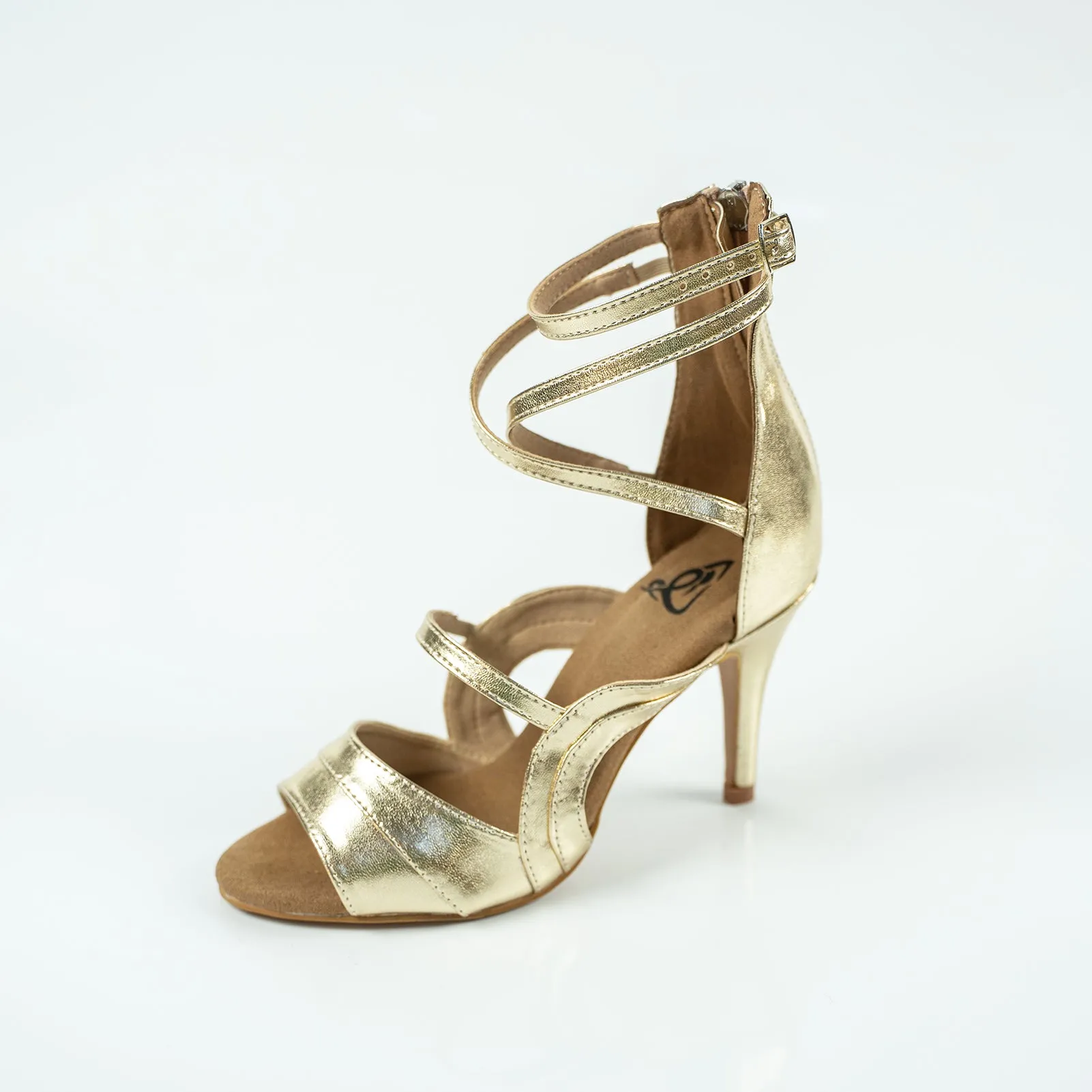 Golden Athena II Open Toe Stiletto Sandals Dance Shoes