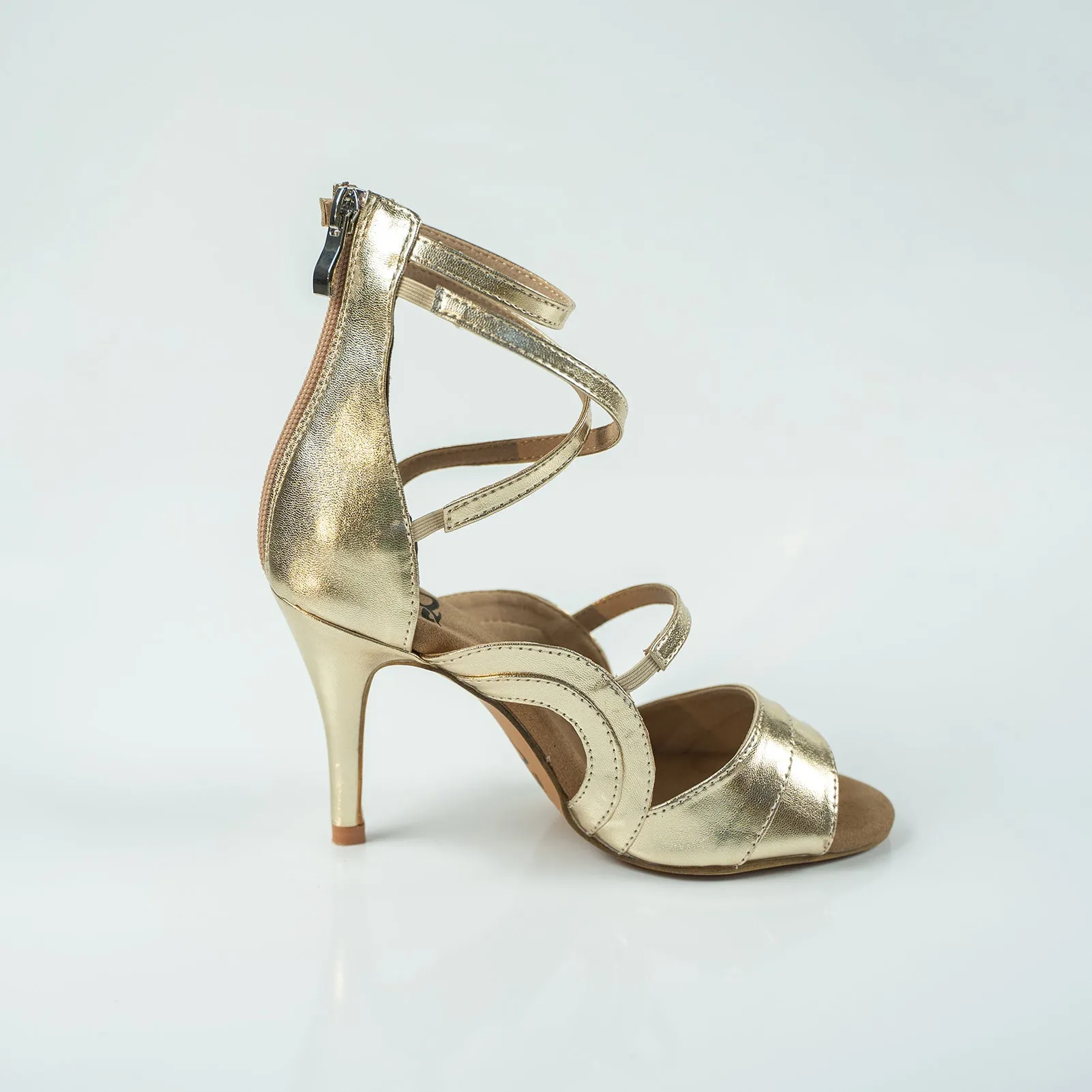 Golden Athena II Open Toe Stiletto Sandals Dance Shoes