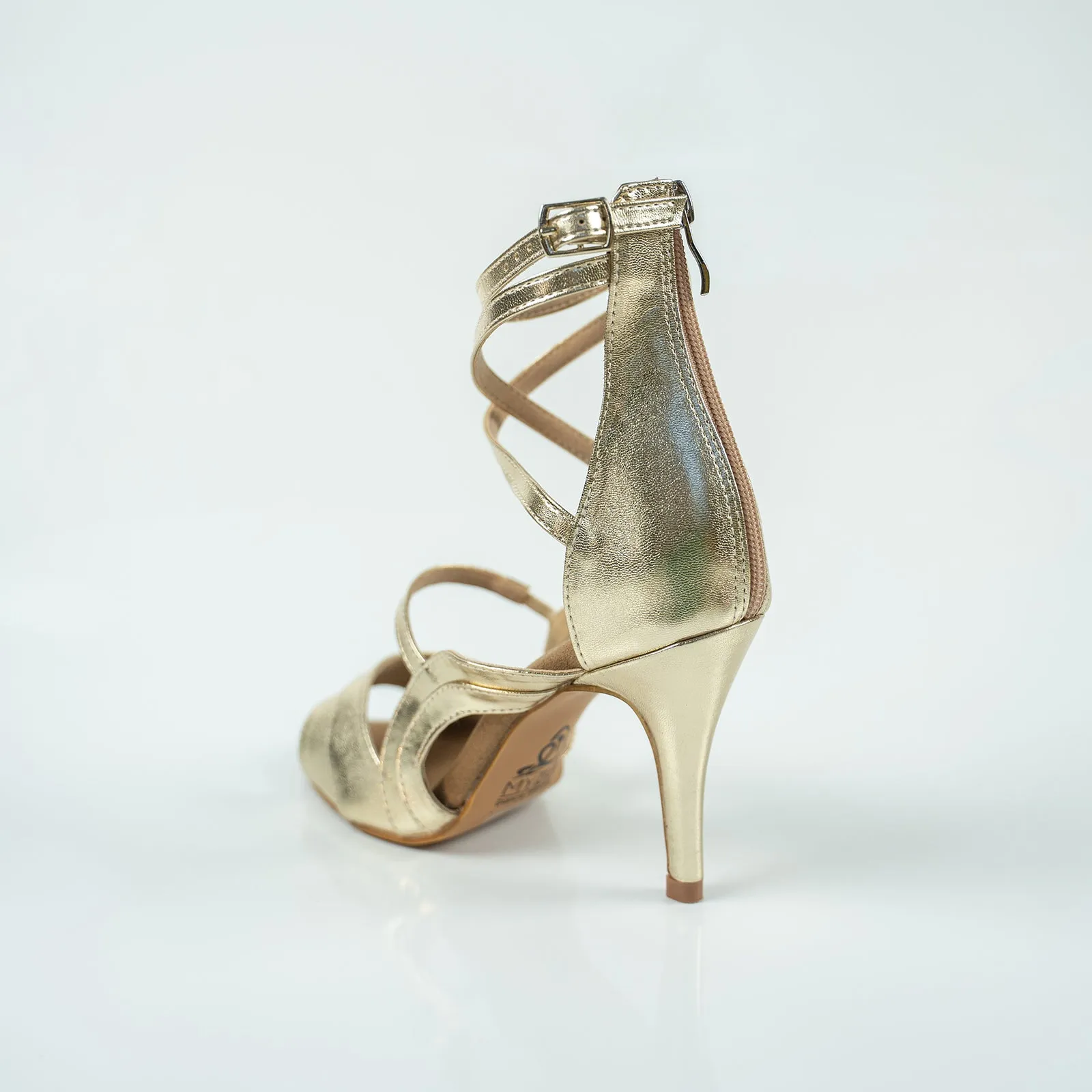 Golden Athena II Open Toe Stiletto Sandals Dance Shoes