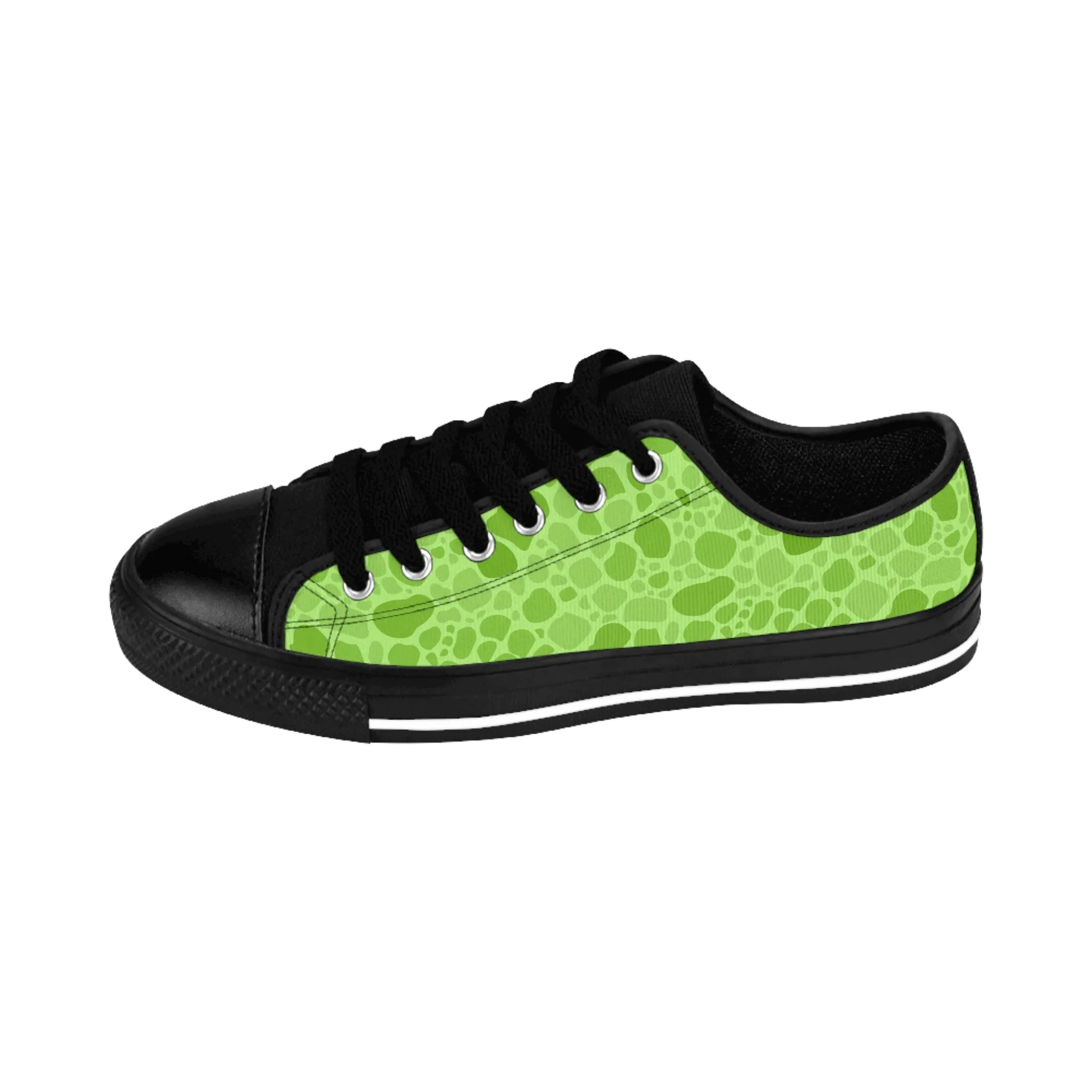 Green Dinosaur Skin Women's Sneakers