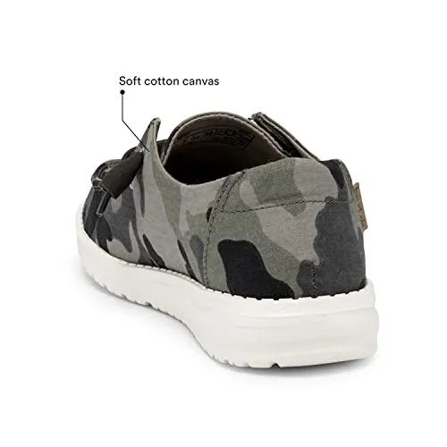 Hey Dude Women's Wendy Camo Size 10 | Women’s Shoes | Women’s Lace Up Loafers | Comfortable & Light-Weight