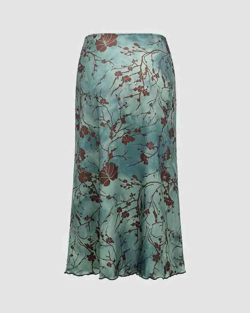 Illyria – Flowing silhouette – Floral maxi skirt