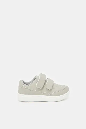 Infant Boys Grey Velcro Strap Sneaker