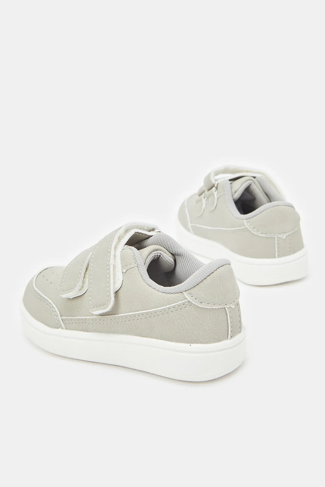 Infant Boys Grey Velcro Strap Sneaker