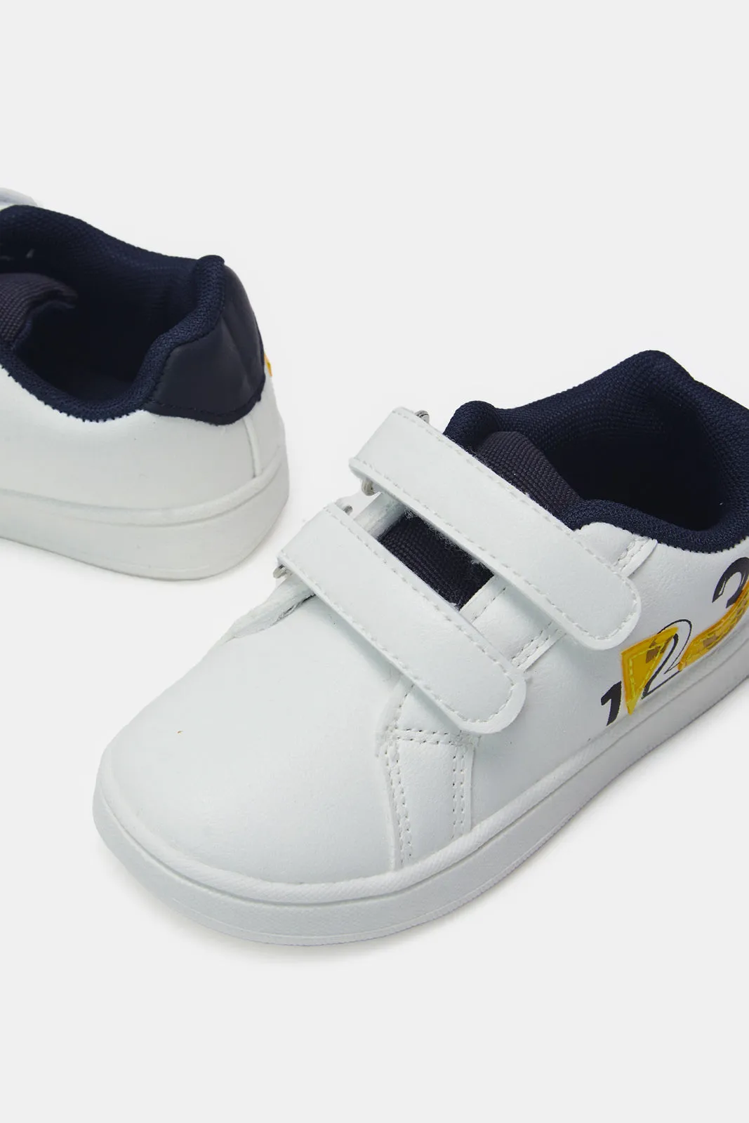 Infant Boys White Double Velcro Sneaker