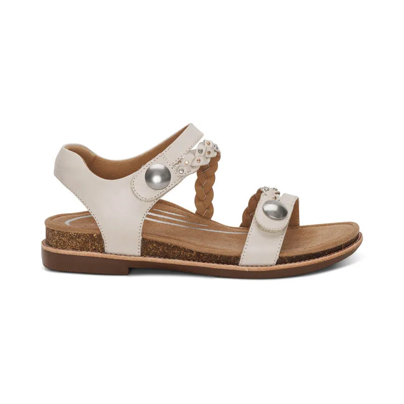 Jenn Quarter Strap Sandal - Ivory