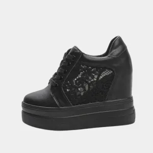 Joskaa 2024 New Vulcanize Black Platform Sneakers