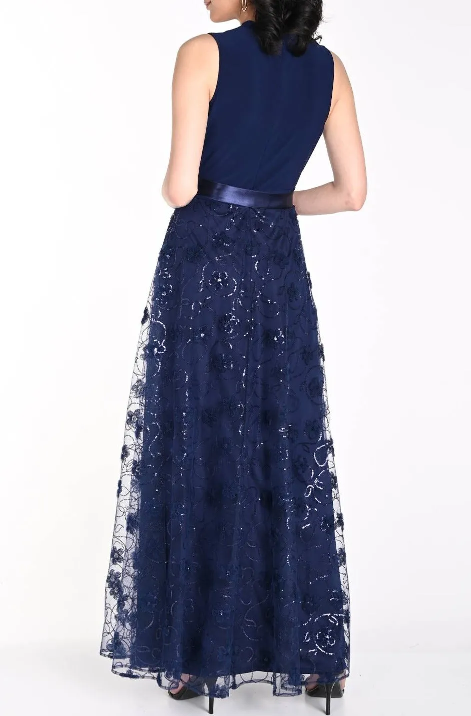 Lace Floor-Length Gown