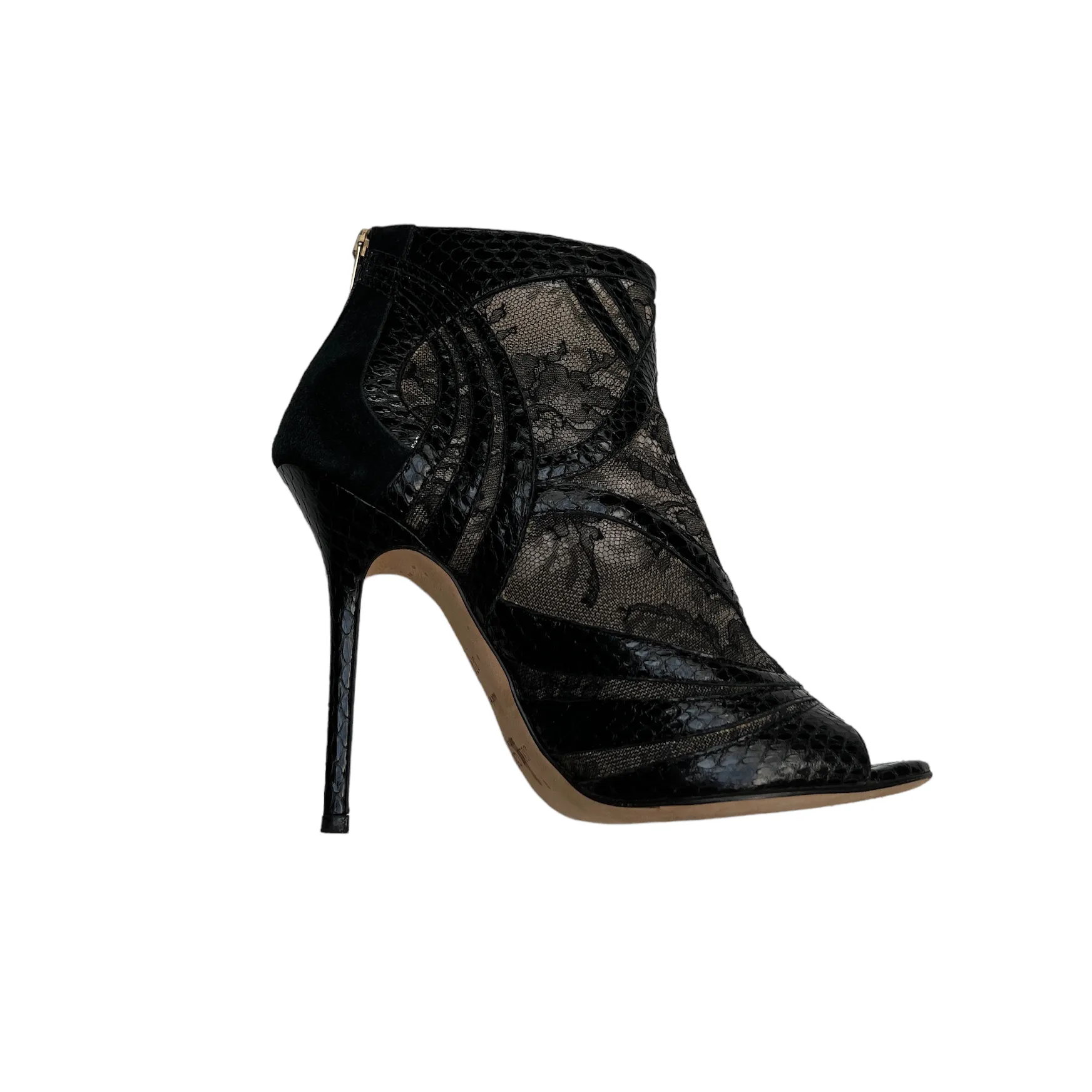 Lace High Heel Booties - 7