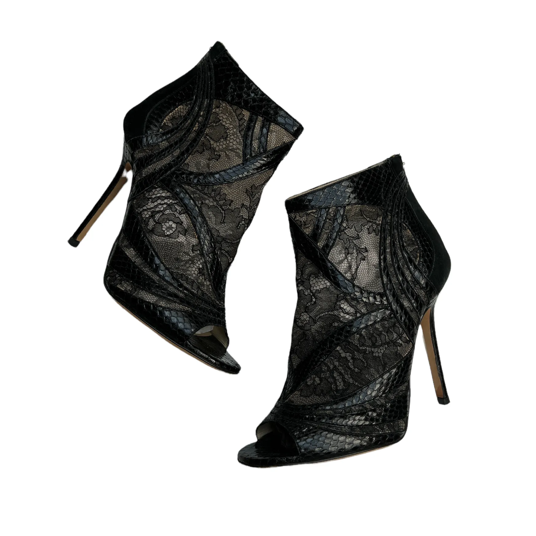 Lace High Heel Booties - 7