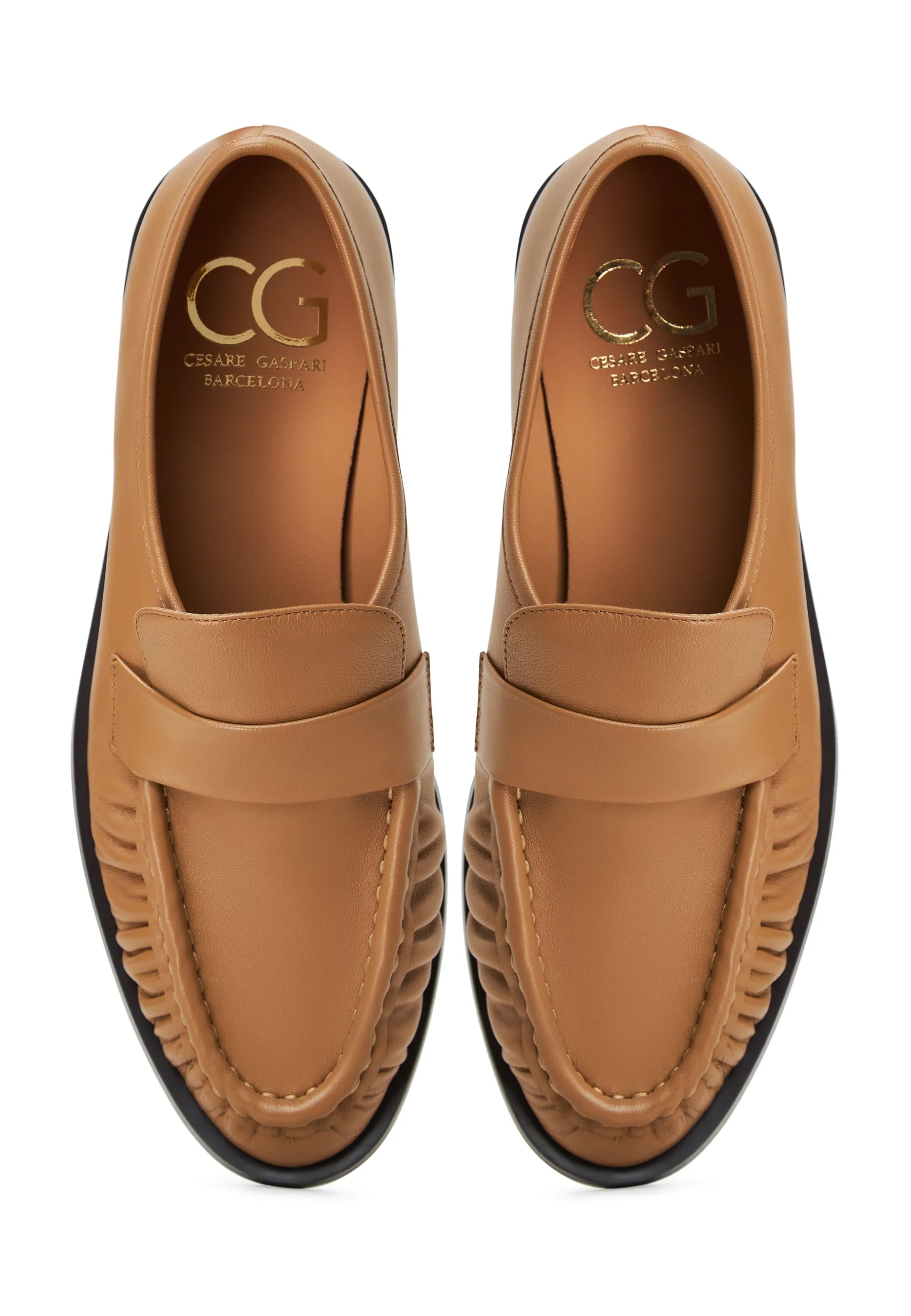 Leather Loafers Isabel - Beige