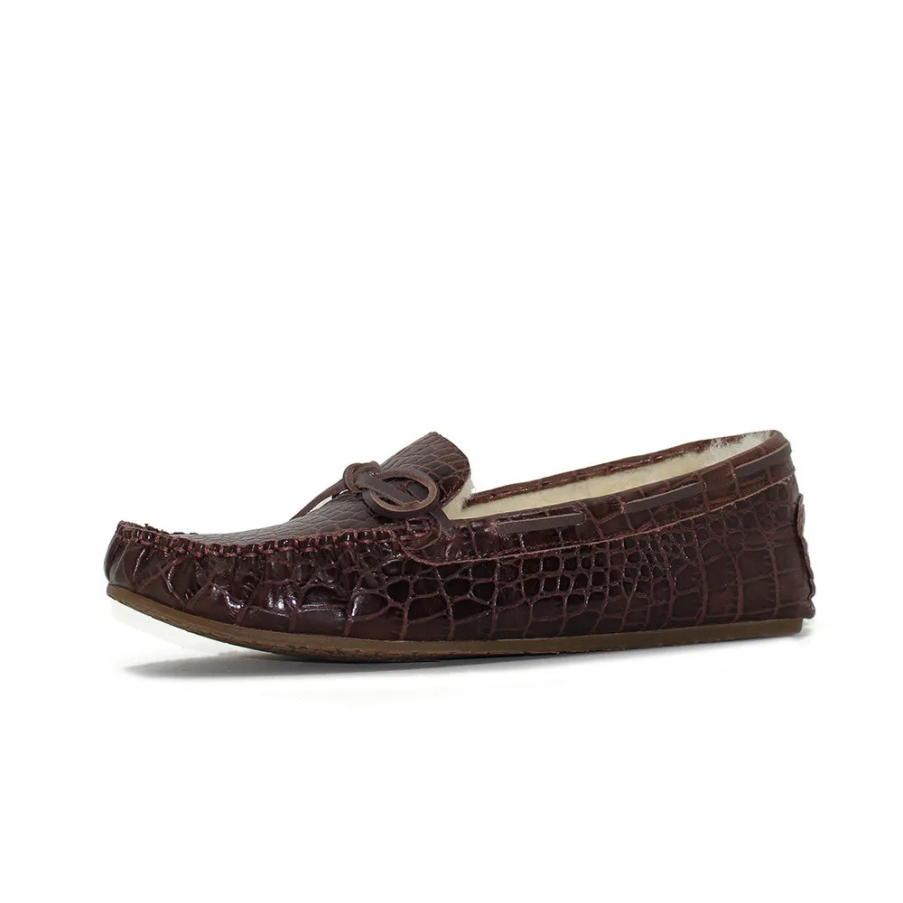 Lori Leather Moccasin - Brown