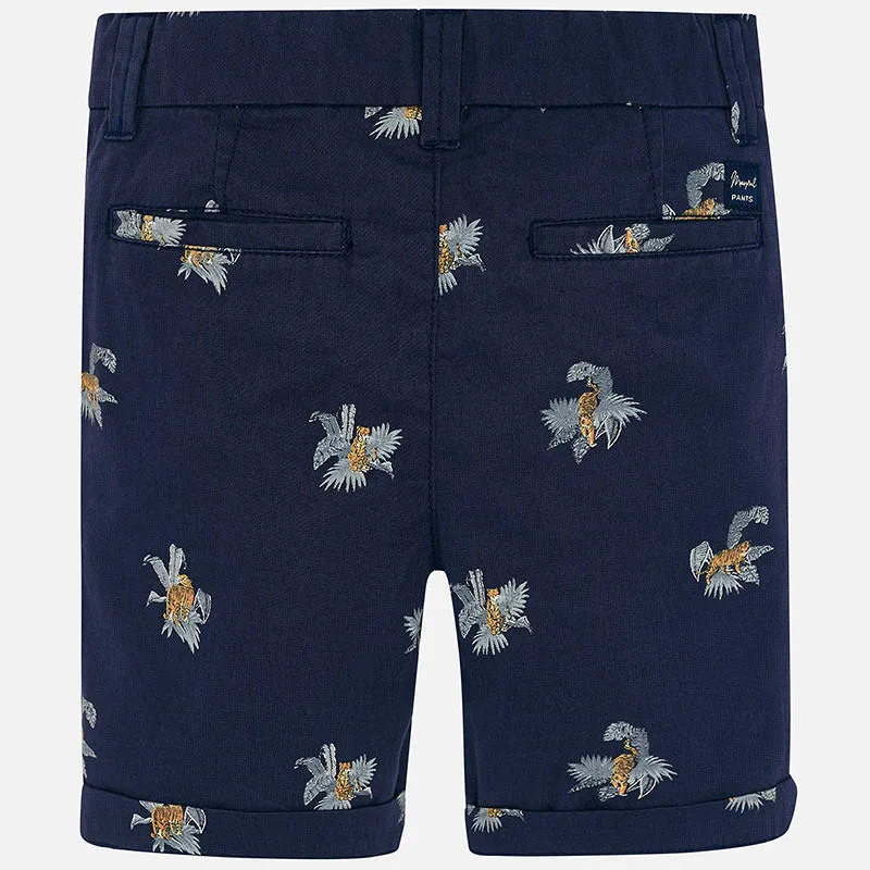 Mayoral Tiger Stamp Bermuda Shorts