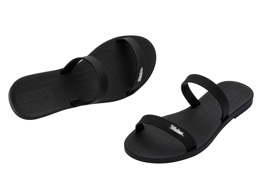 Melissa Sun Torrance AD Black Flat Slip Ons For Women