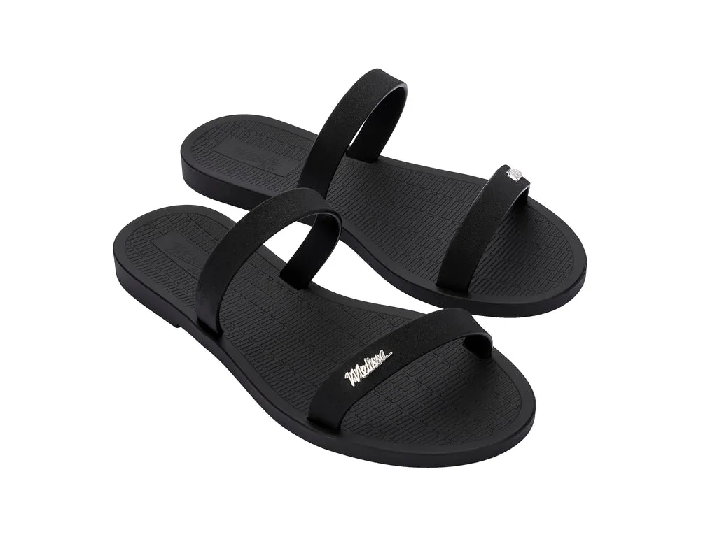 Melissa Sun Torrance AD Black Flat Slip Ons For Women